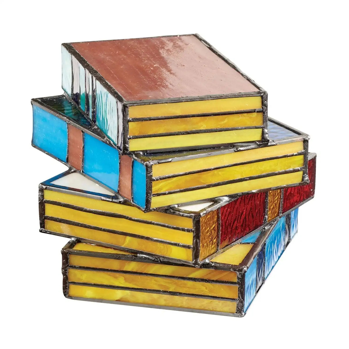 Colored Glass Book Lamp