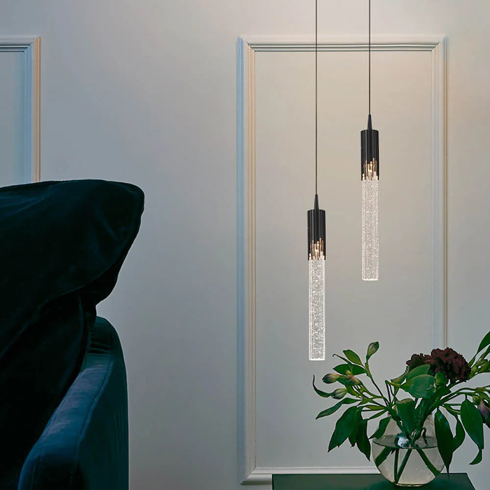 Cylindrical Glass Pendant Light