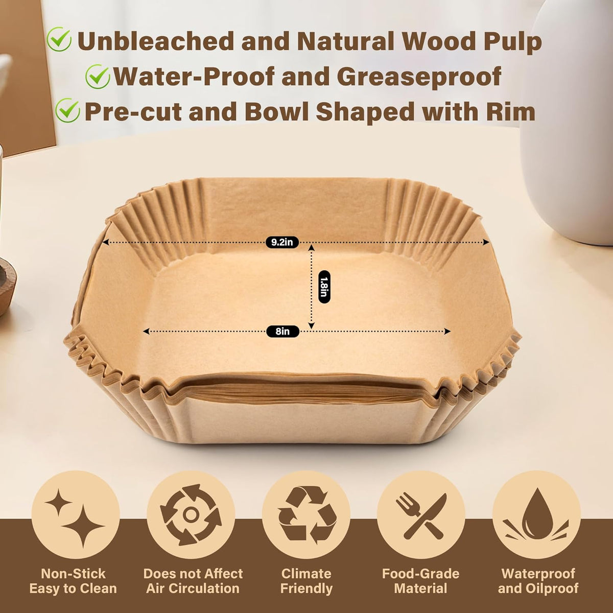 Disposable Non-Stick Air Fryer Liners