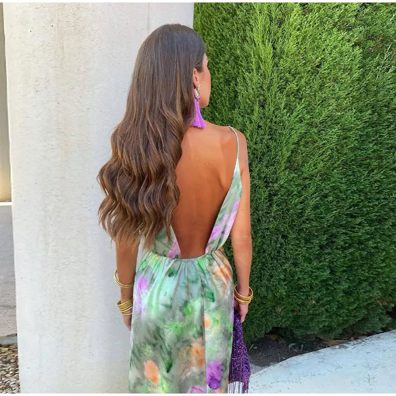 Elegant Printed Maxi Dress