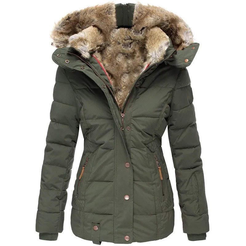 Elegant Women's Hooded Jacket | Warm Winter Coat