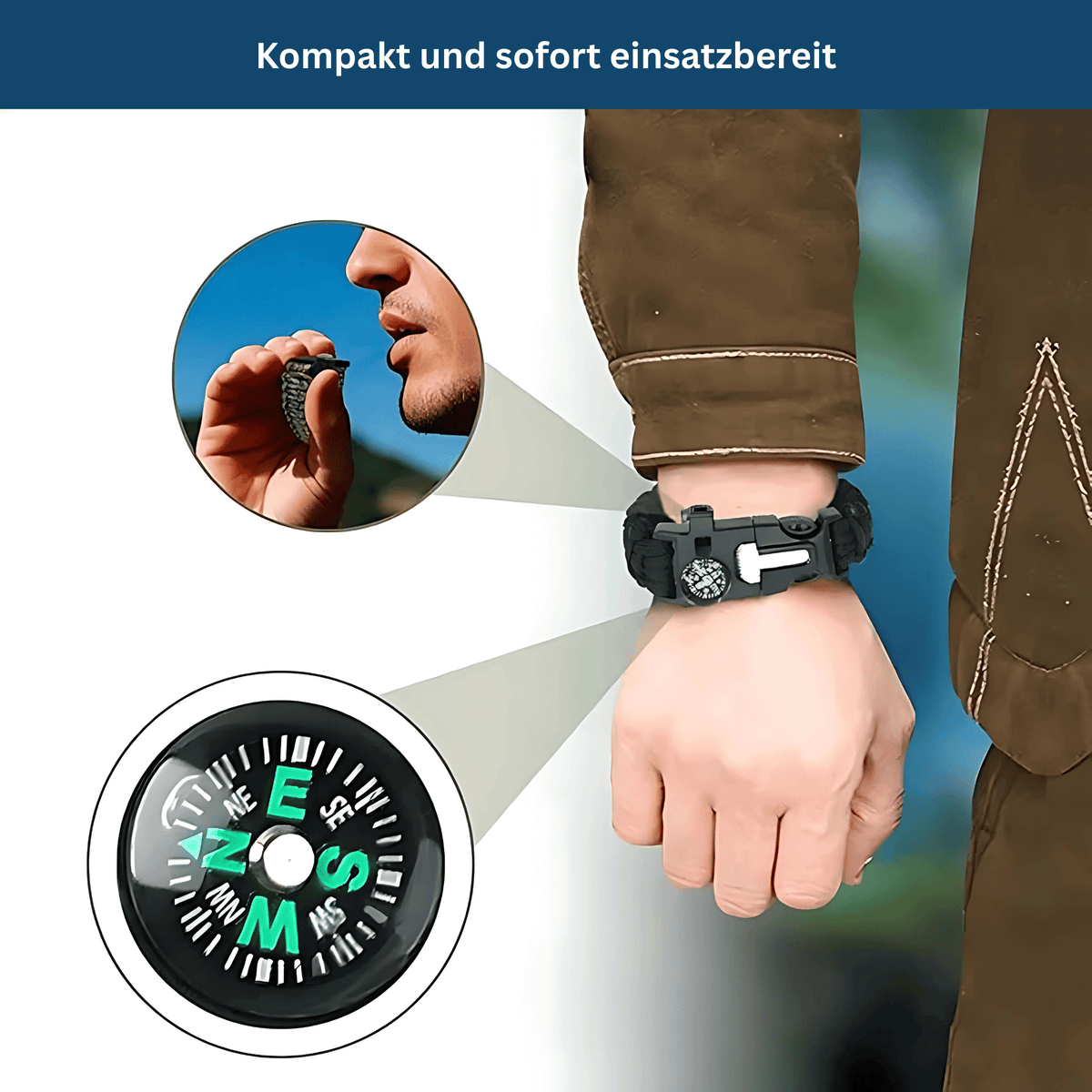 Emergency Paracord Survival Bracelet