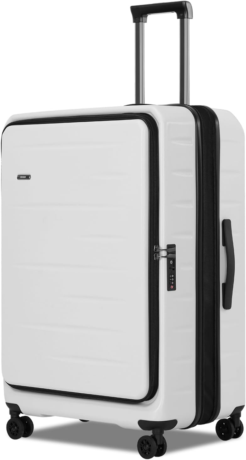 Expandable Luggage Set with Front Opening and TSA Lock