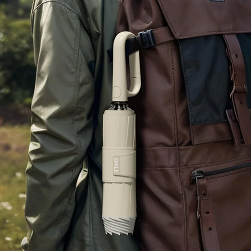 Folding Travel Umbrella with Reflective Trim – Compact and Lightweight