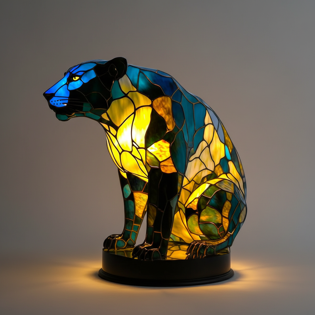 Handcrafted Animal Mosaic Lamp