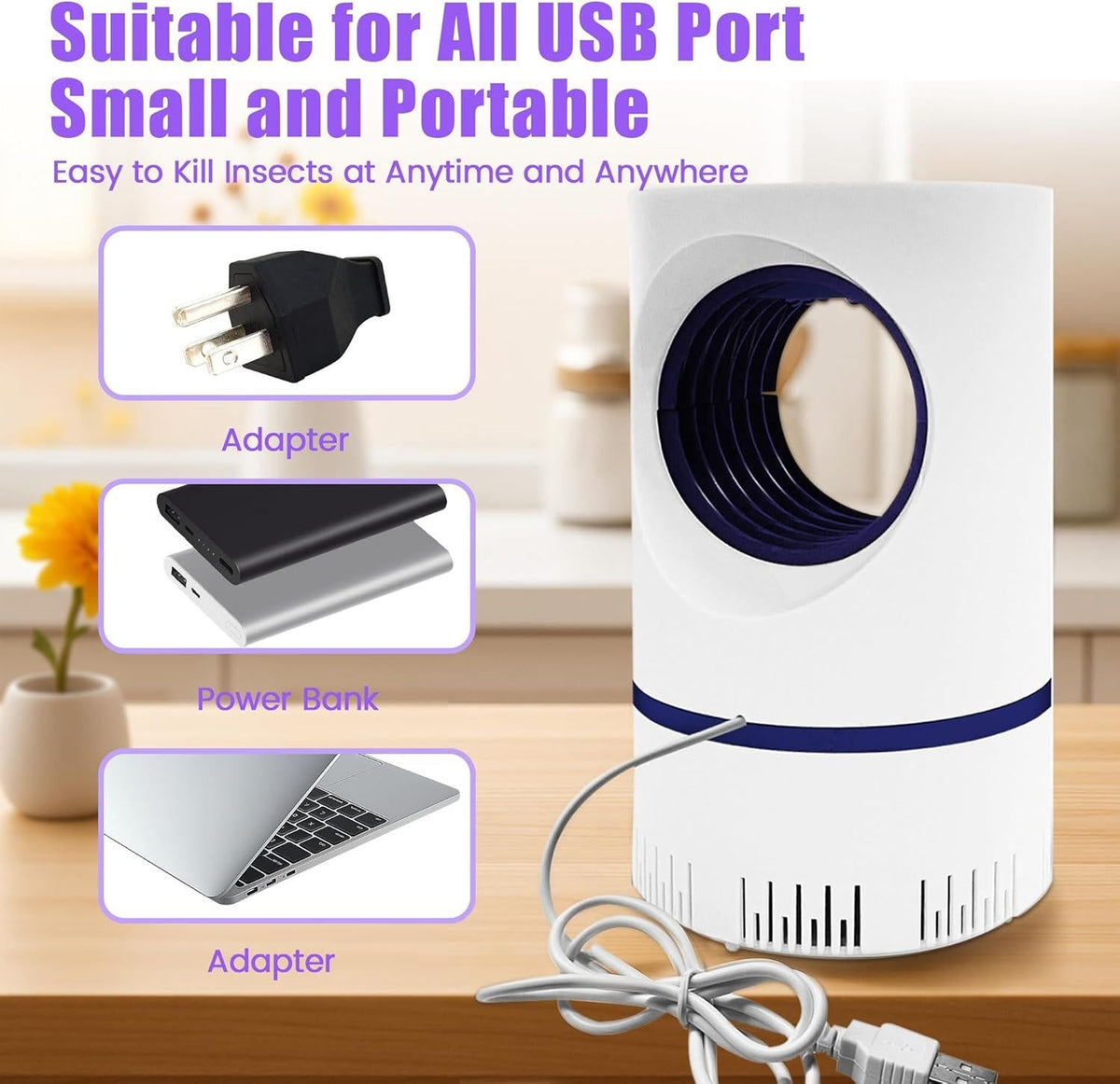 Indoor/Outdoor UV Light Mosquito and Fly Trap