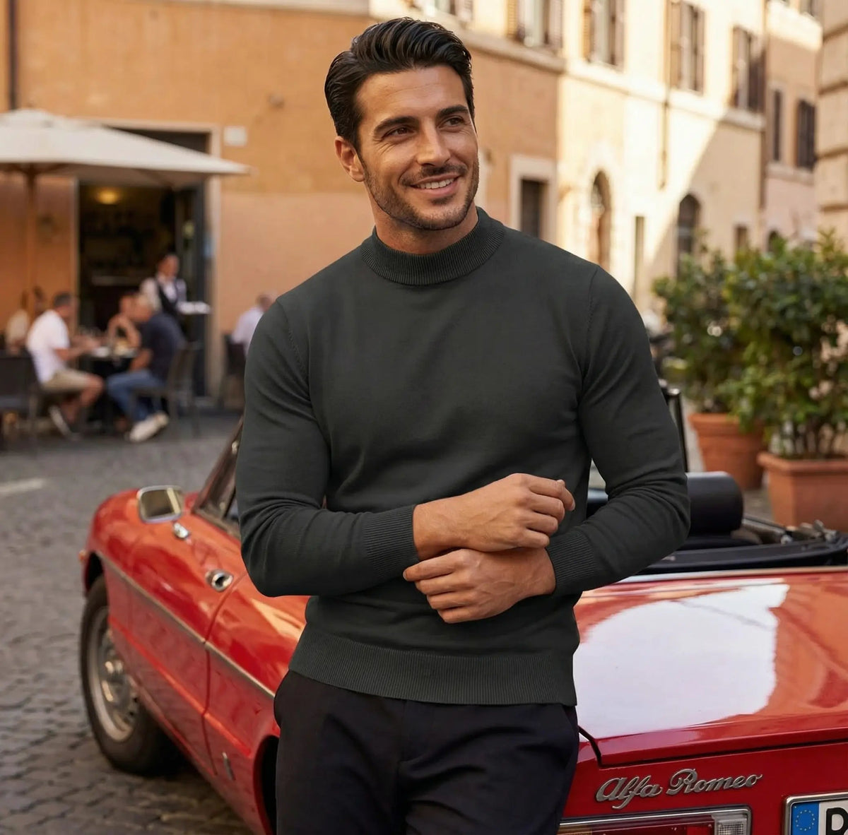 Men's Fitted Turtleneck Sweater