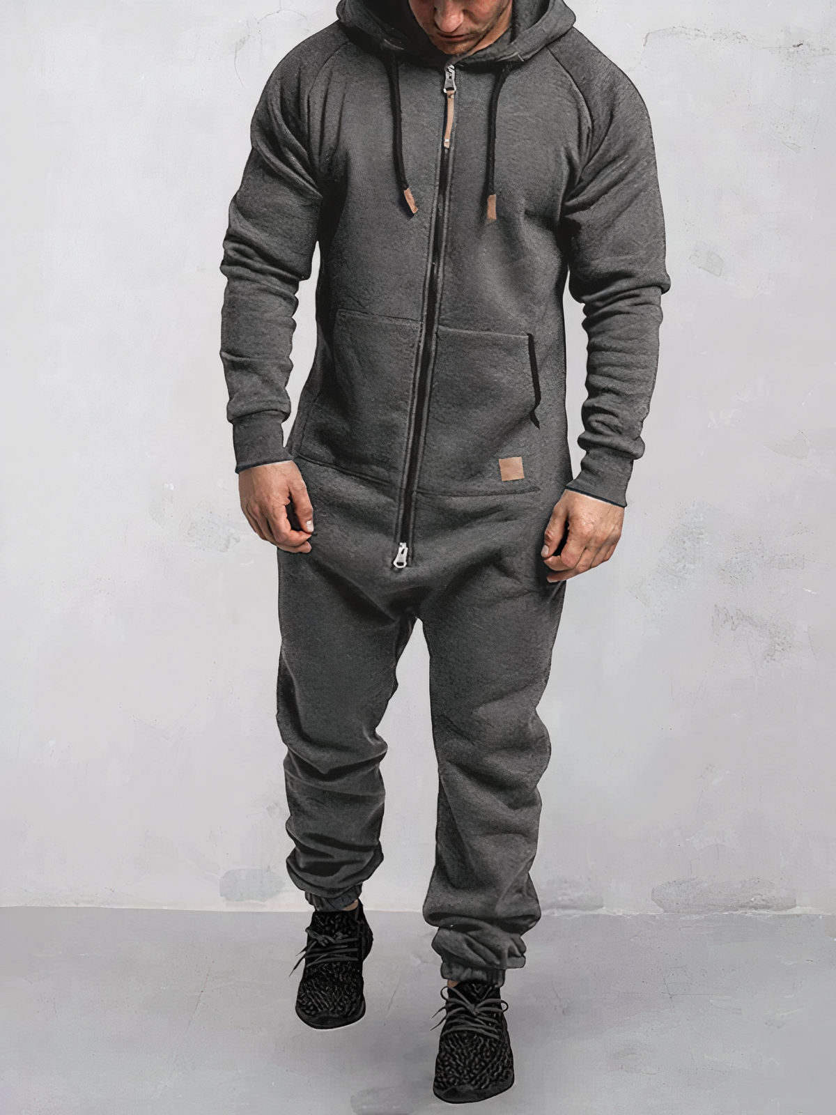 Men's Tracksuit with Full-Zip Hoodie and Matching Pants