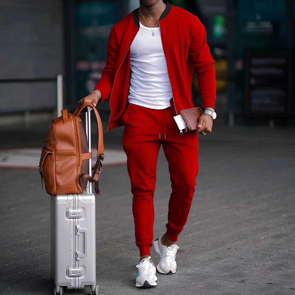 Men's Zip Jacket and Trousers Set
