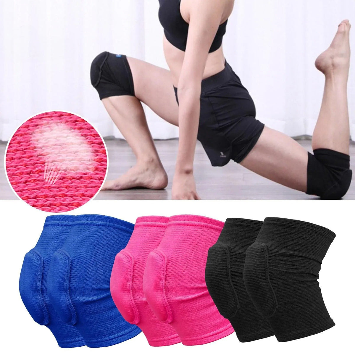 Padded Knee Pads for Workouts, Yoga & Chores