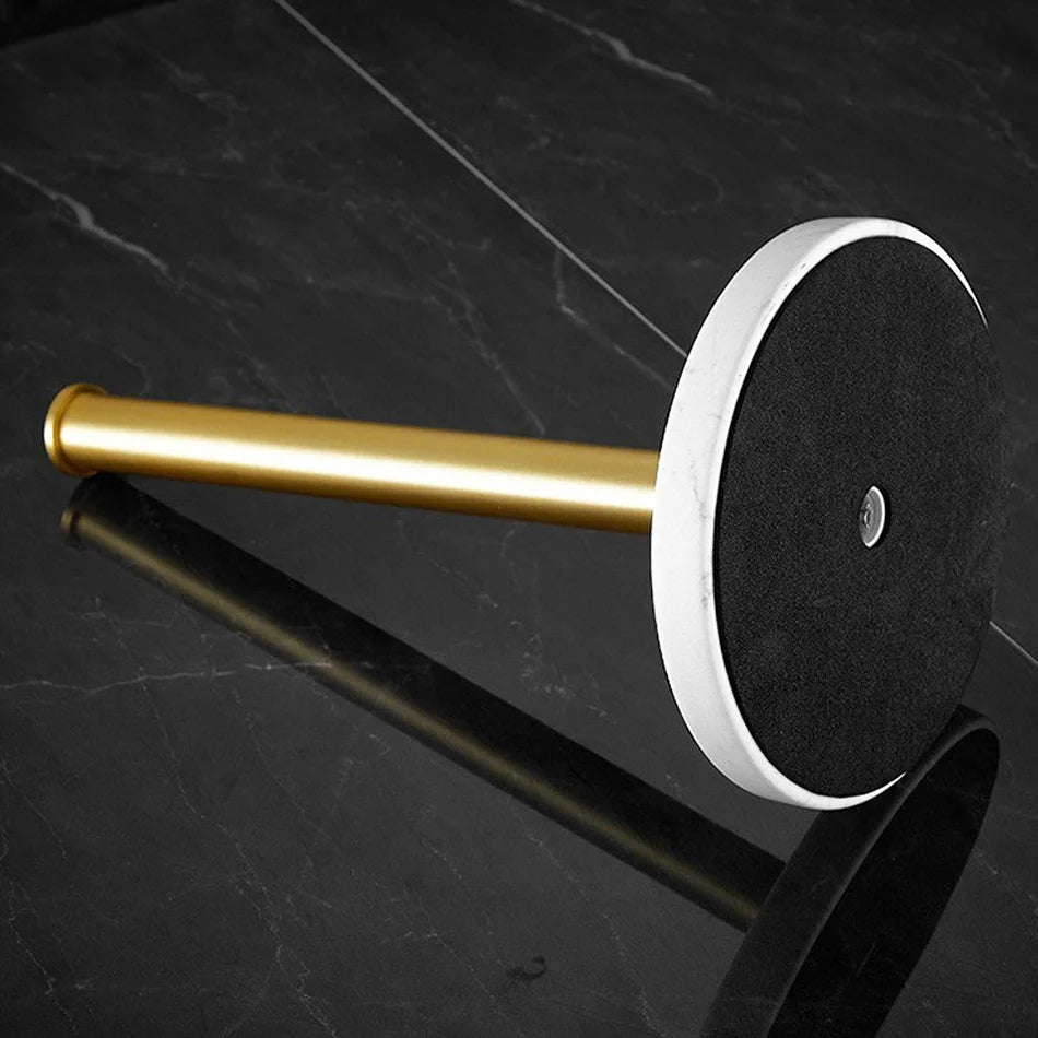 Practical Kitchen Roll Holder – Marble and Gold Design, Easy to Use – Perfect for the Home