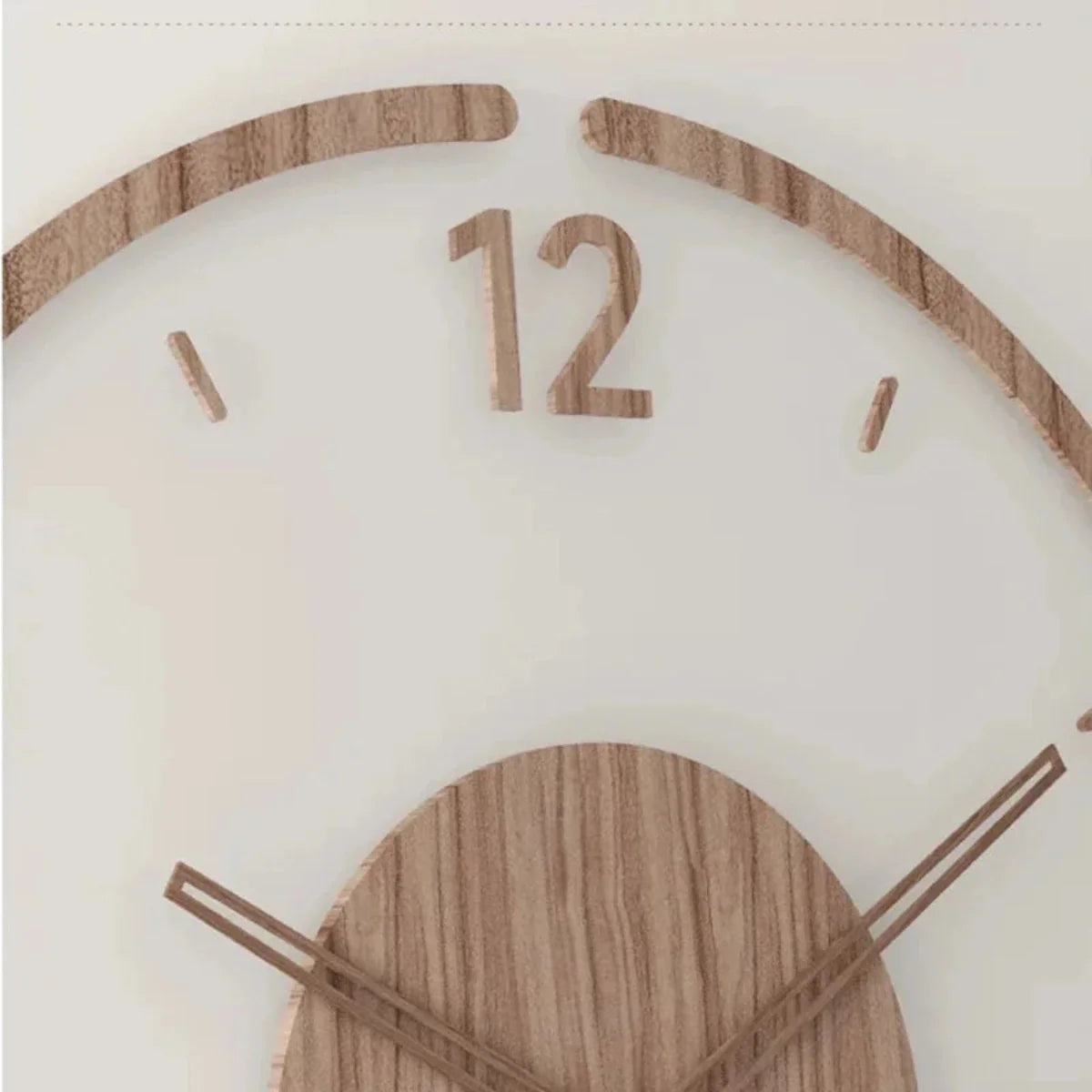 Scandinavian Wooden Wall Clock for Living Room – Elegant Minimalist Wall Clock