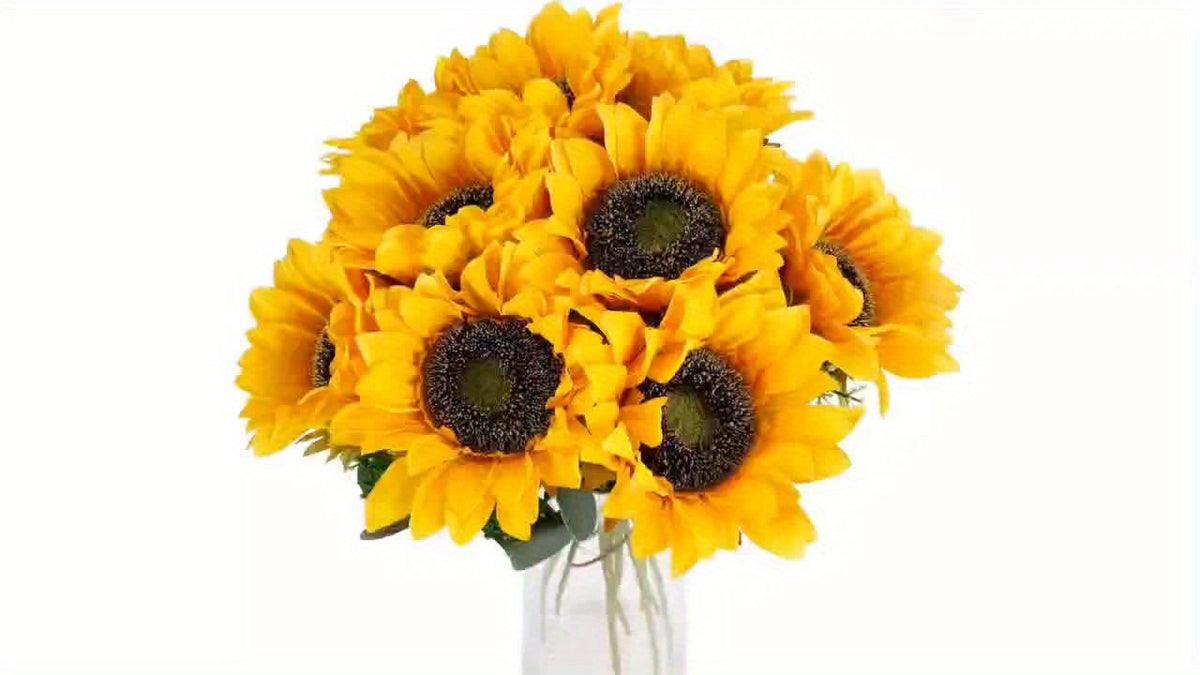 Set of 11 Vibrant Sunflowers – Ideal for Autumn, Weddings, and Garden Decor
