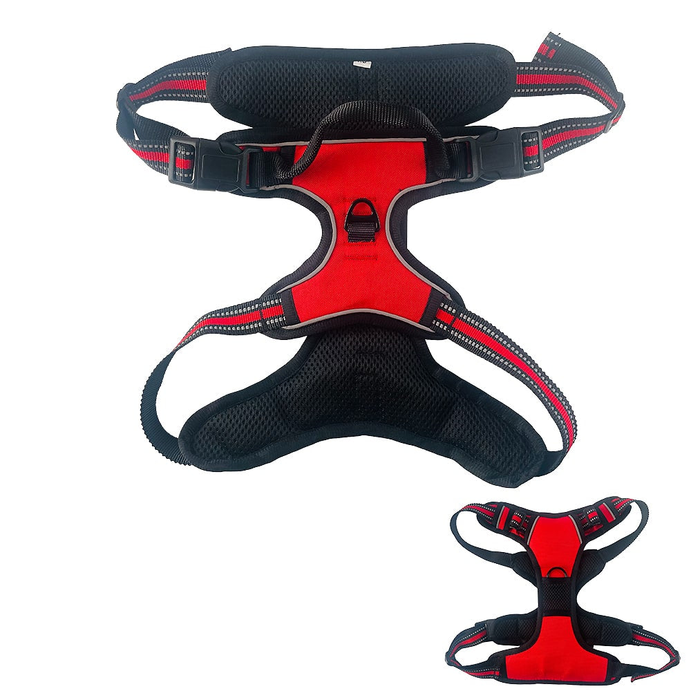 Soft Reflective Dog Harness - Durable & Waterproof - Red, Black, or Blue