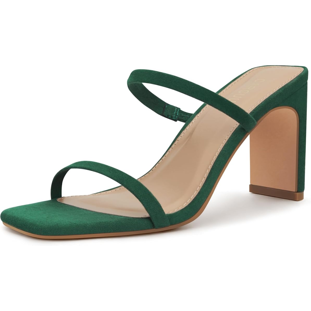 Square Toe Block Heels