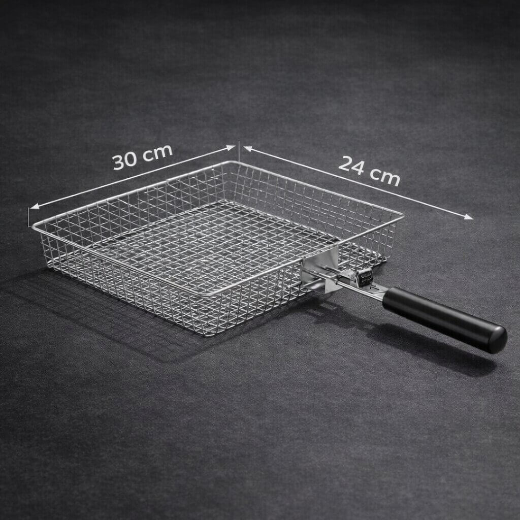 Stainless Steel BBQ Grilling Basket with Even Heat Distribution