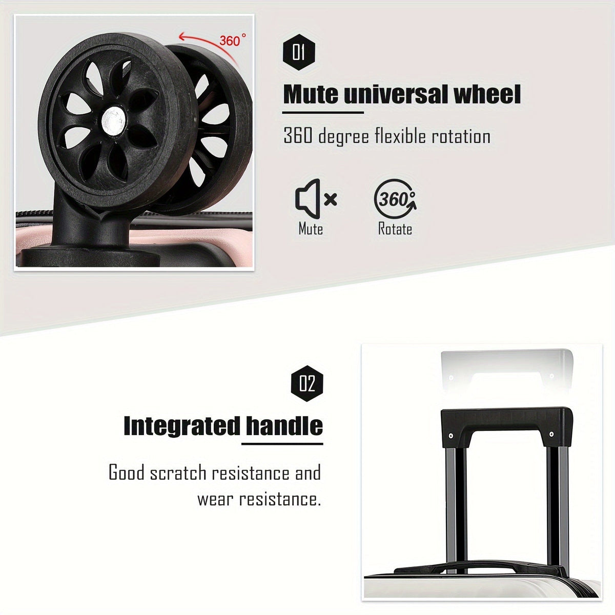 Stylish 4-Wheel Suitcase – Compact and Sturdy for Worldwide Adventures
