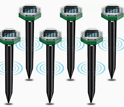 Ultrasonic Mole Repellent - Pack of 4