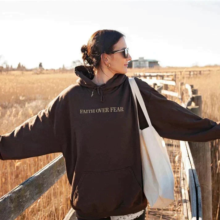 Unisex 'Faith Over Fear' Hoodie - Psalm 118:6