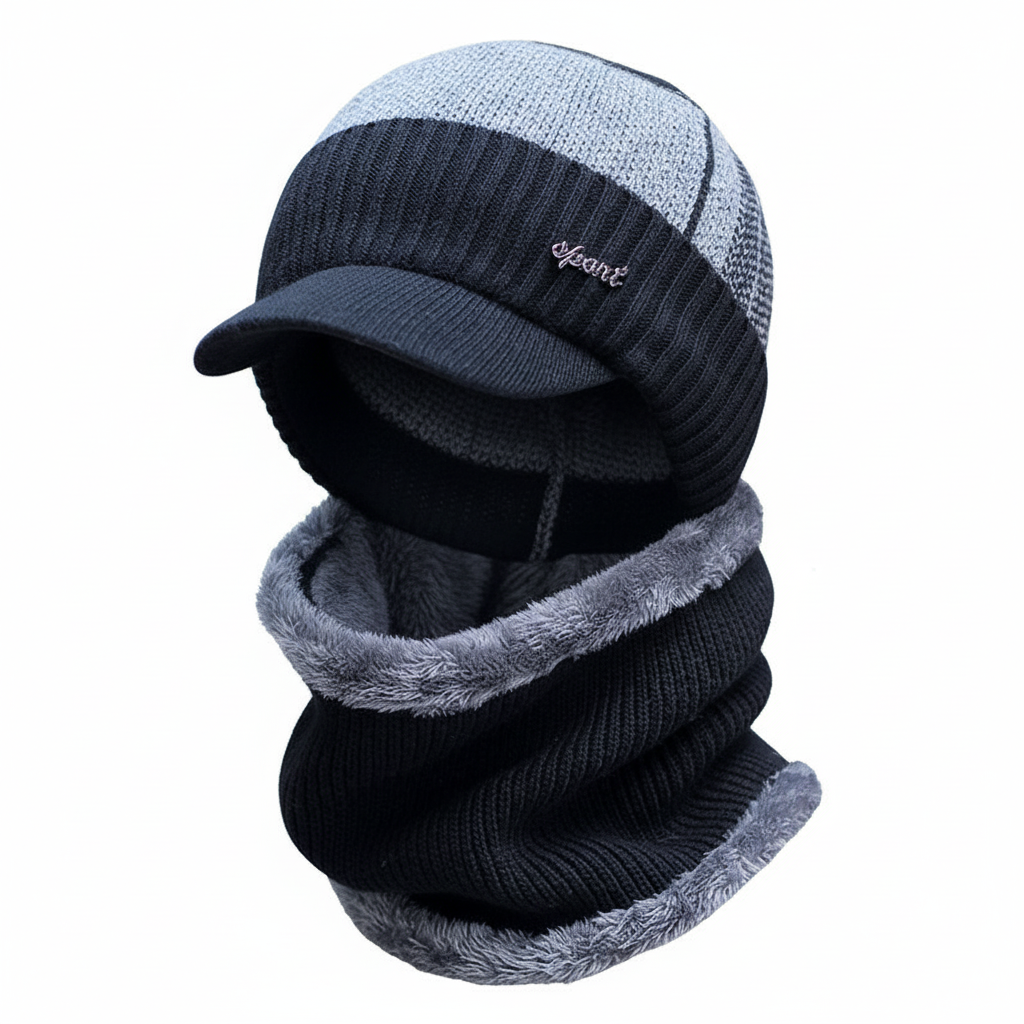 Warm Winter Beanie with Face Protection