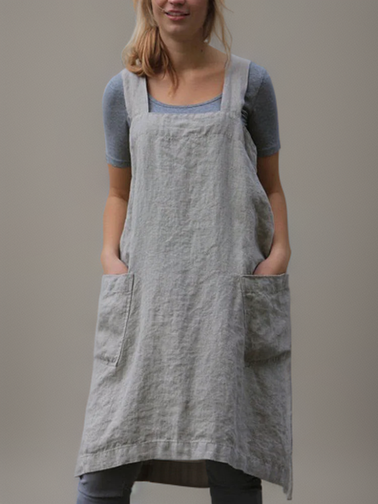 Women's Cross-Back Pinafore Apron – Heathered