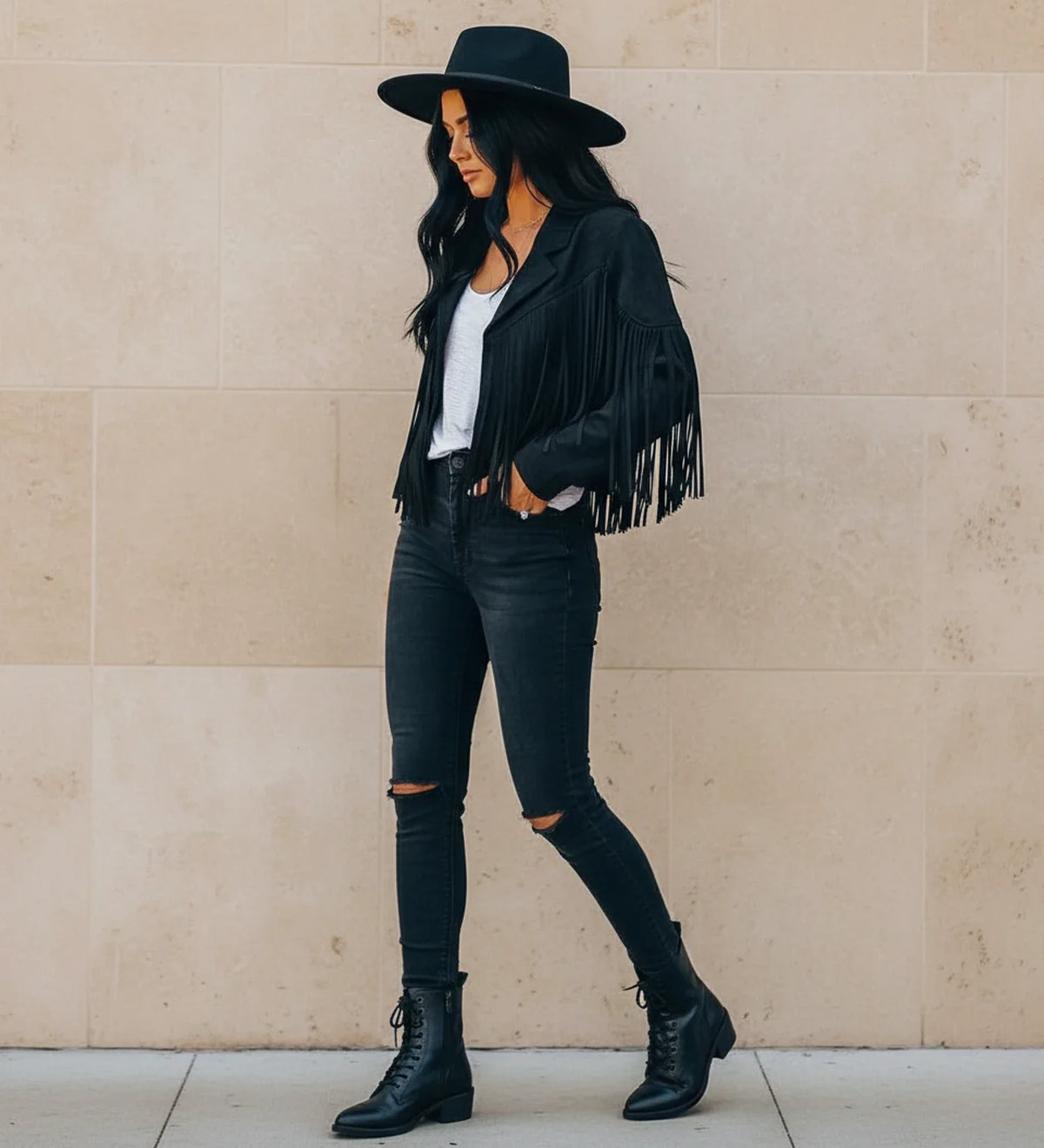 Women's Fringe Moto Jacket