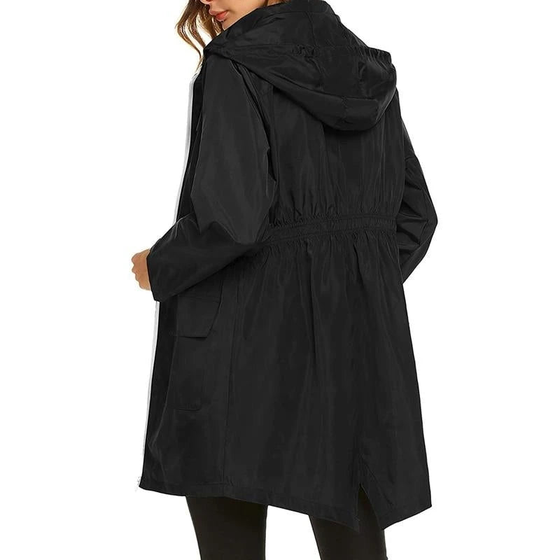 Women's Hooded Mid-Length Anorak Coat