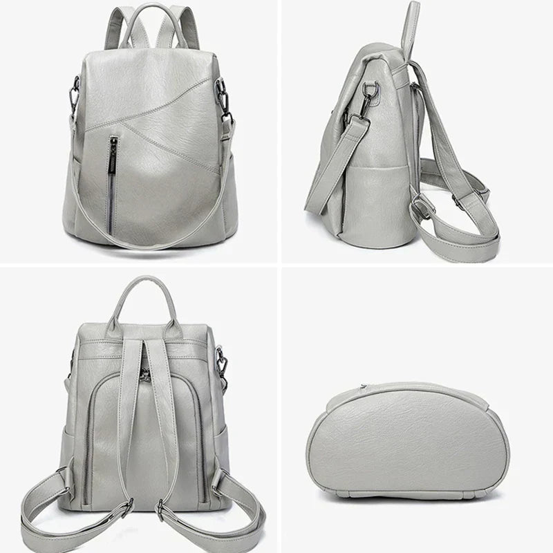 Women's Patchwork Anti-Theft Travel Backpack