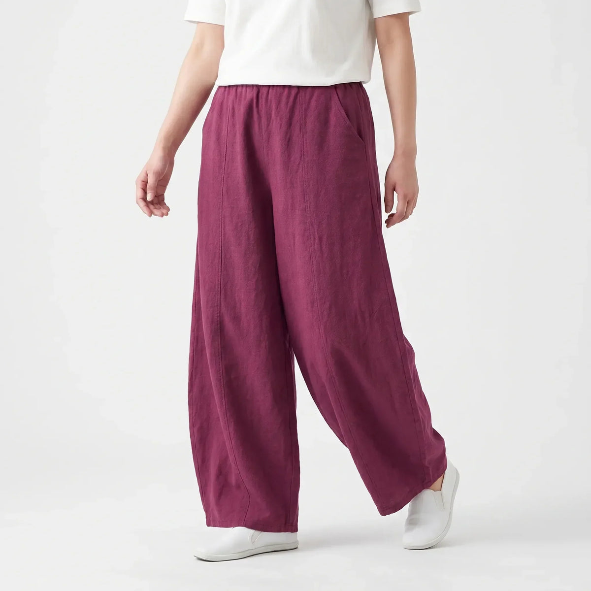 Women's Relaxed Fit Wide-Leg Barrel Pants