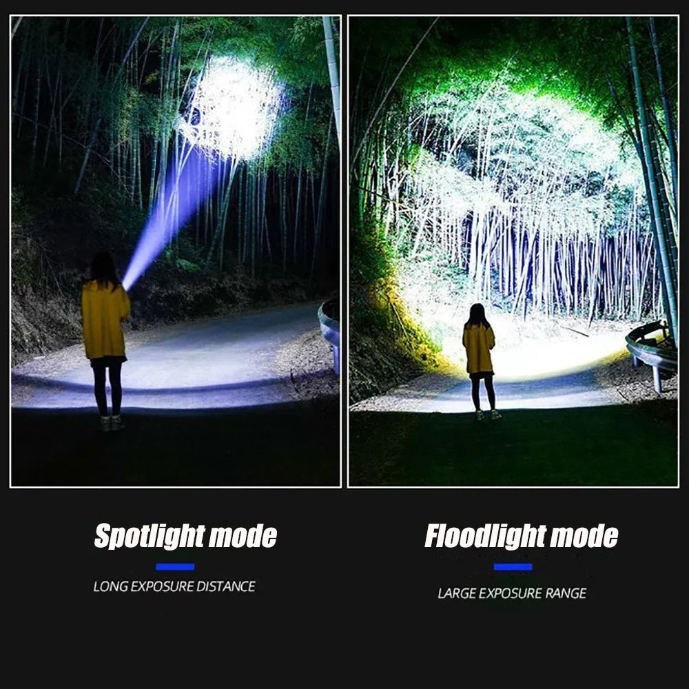 10,000-Lumen Rechargeable LED Flashlight