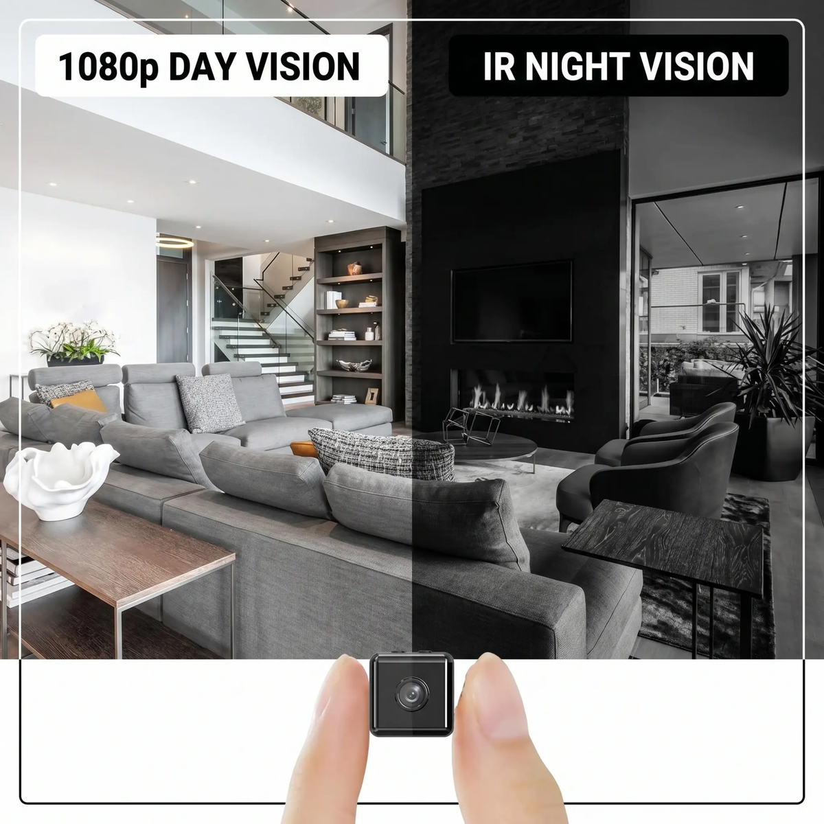 1080P Wireless WiFi Security Camera - Weather-Resistant, App-Controlled Indoor & Outdoor Small CCTV Surveillance Camera
