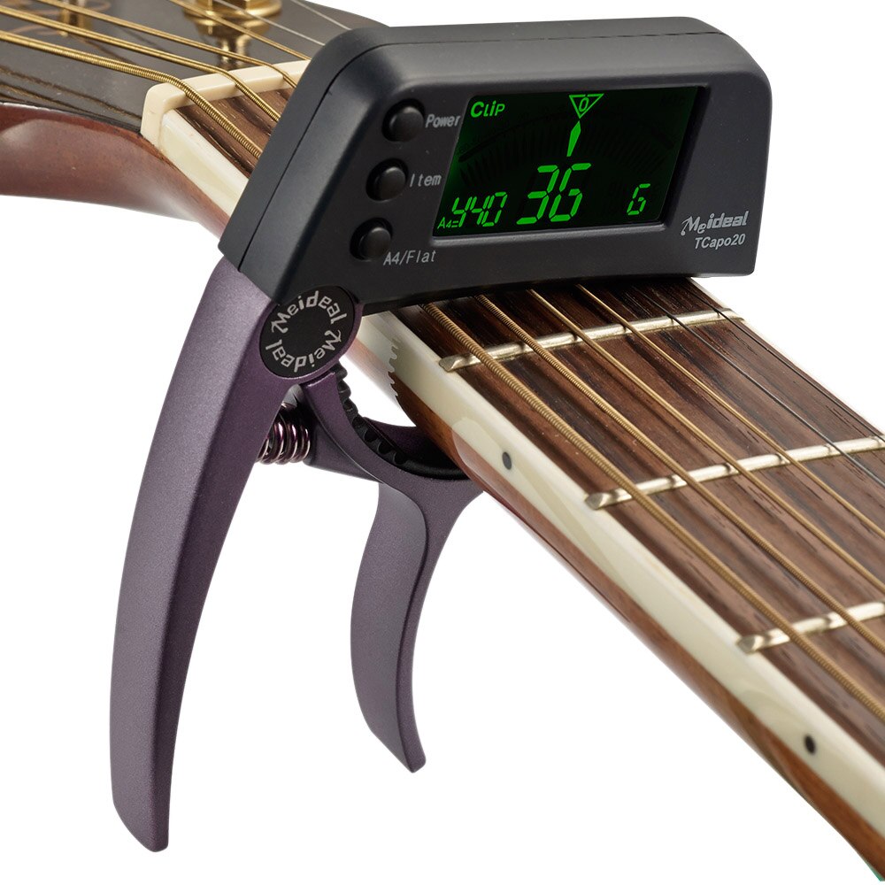 2-in-1 Guitar Capo and Tuner with LCD Screen