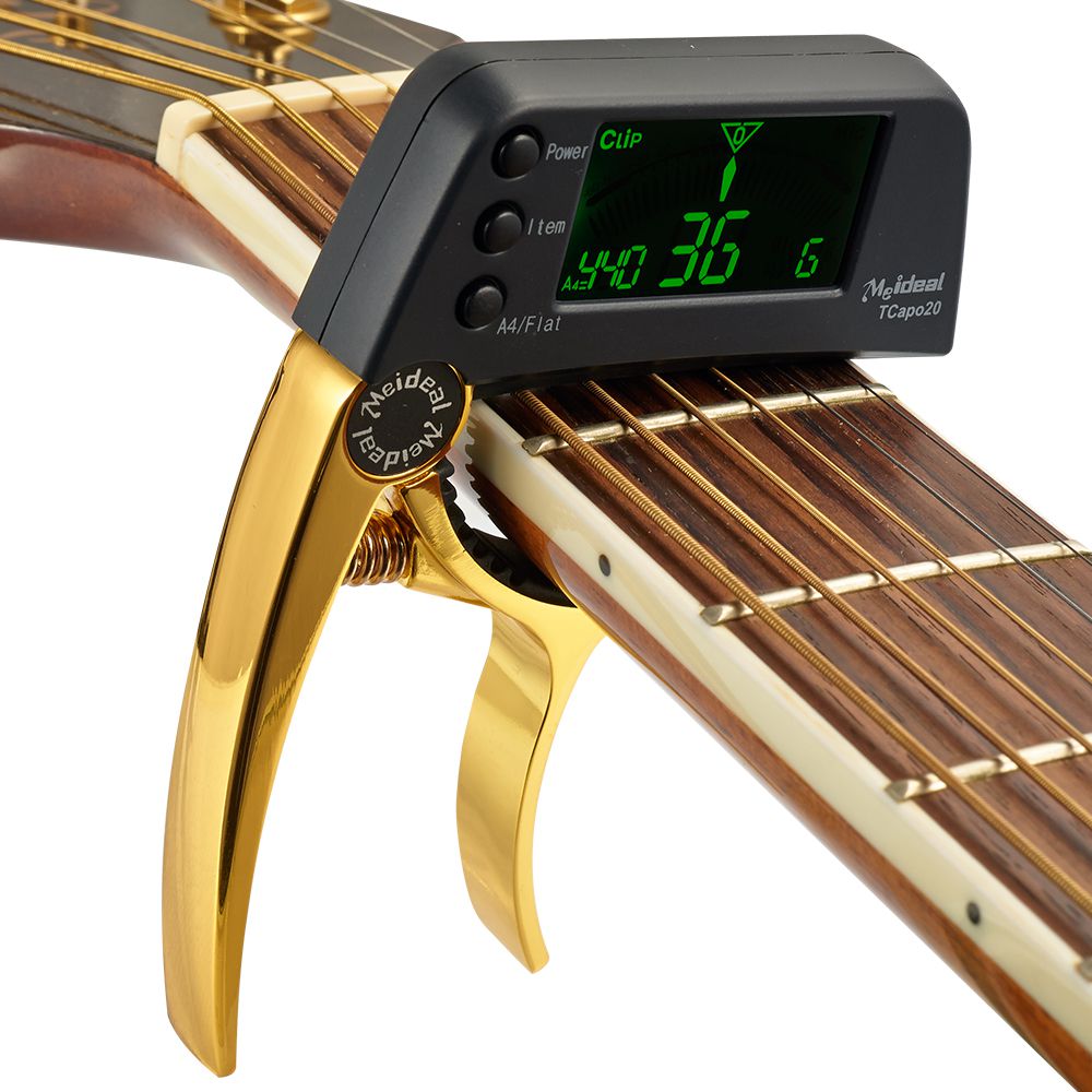 2-in-1 Guitar Capo and Tuner with LCD Screen