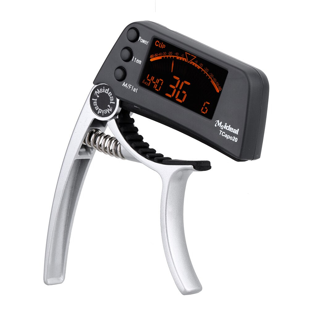 2-in-1 Guitar Capo and Tuner with LCD Screen
