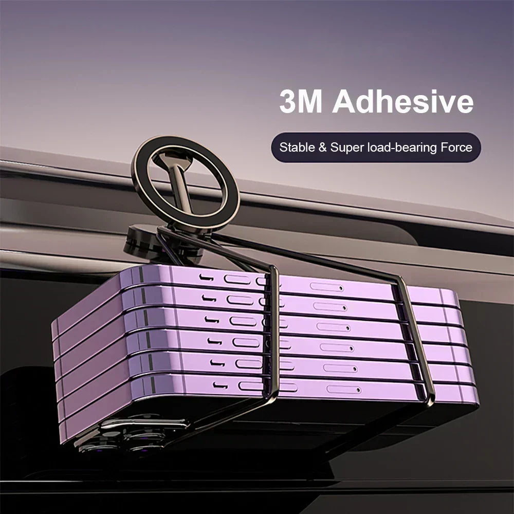 360° Foldable Magnetic Car Phone Holder – Adjustable Mount for All Smartphones