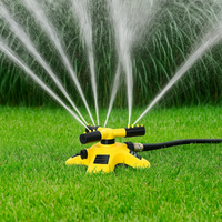 360° Rotating Lawn Sprinkler with Multi-Angle Adjustable Nozzles for Even Watering in Large Gardens