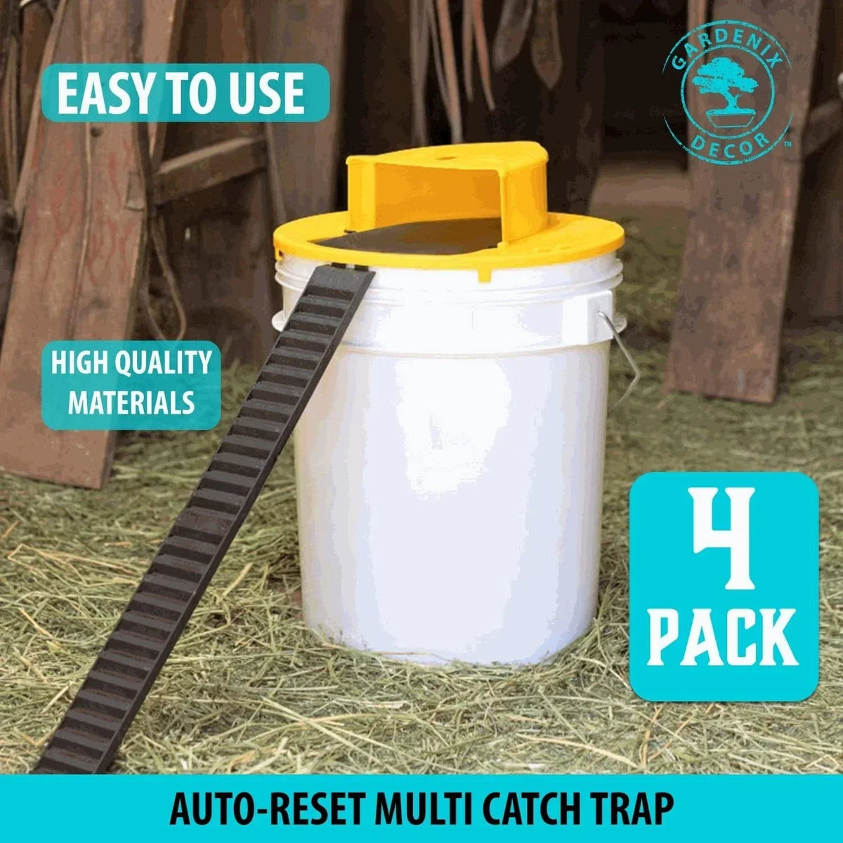 4-Pack Bucket Lid Mouse Traps