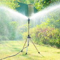 Adjustable 360° Stainless Steel Garden Sprinkler – Rotating Lawn Irrigation System