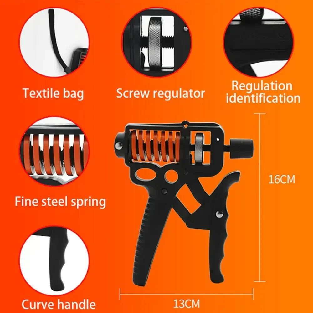 Adjustable 5–165 kg Heavy Grip Strengthener and Finger Expander for Arm, Wrist, and Forearm Training