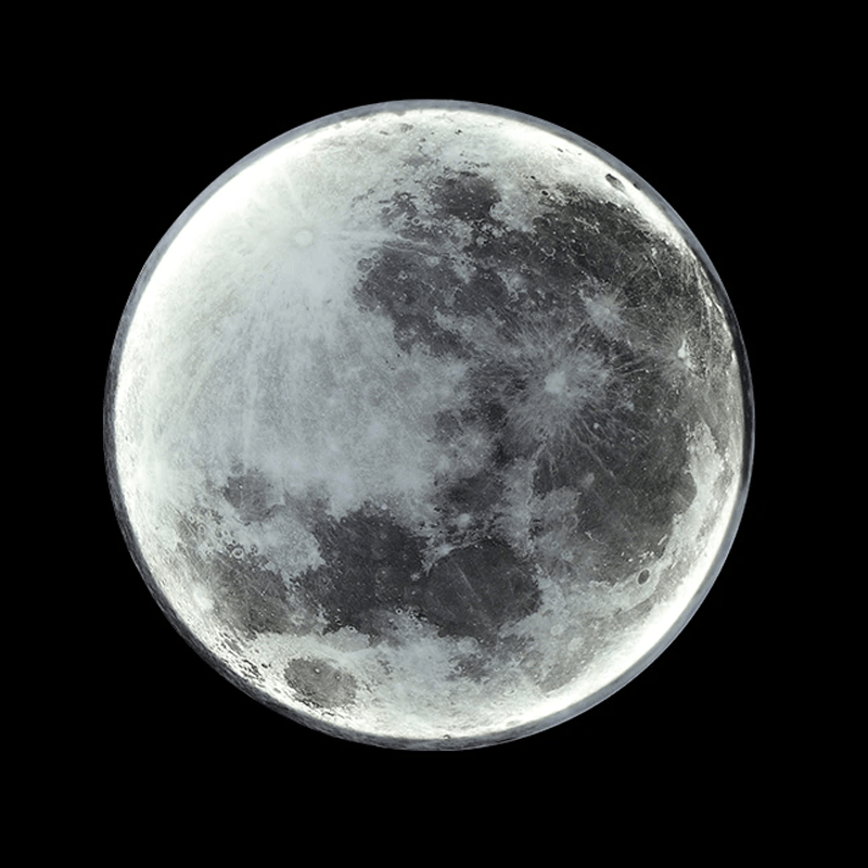 Adjustable Moon Wall Light with LED Ambience