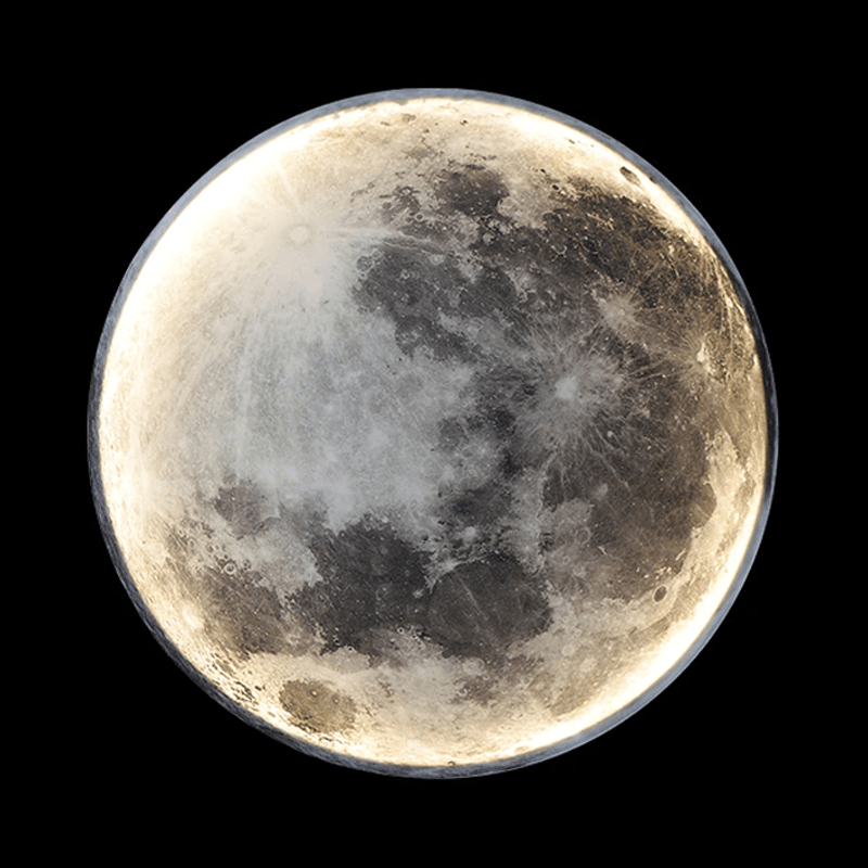 Adjustable Moon Wall Light with LED Ambience