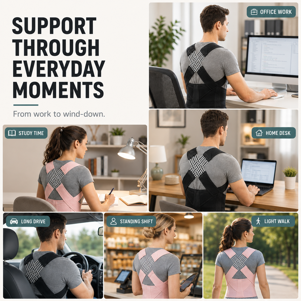 Adjustable Posture Support Brace