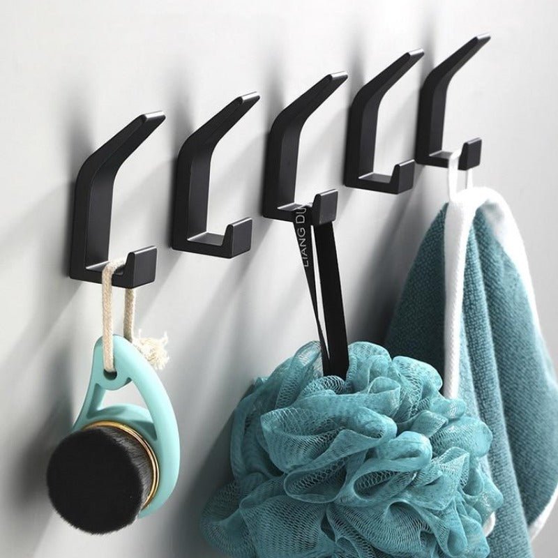 Aluminium Wall Hooks in Black/White - Modern Decorative Coat Hooks
