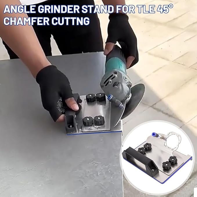 Angle Grinder Stand for 45° Tile Beveling