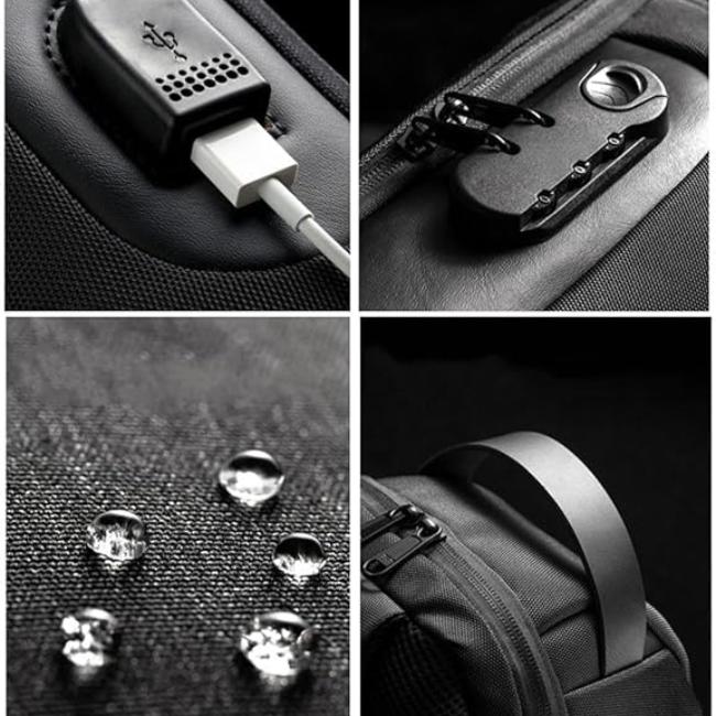 Anti-Theft Travel Crossbody Bag – Water-Resistant Secure Shoulder Bag for Men & Women