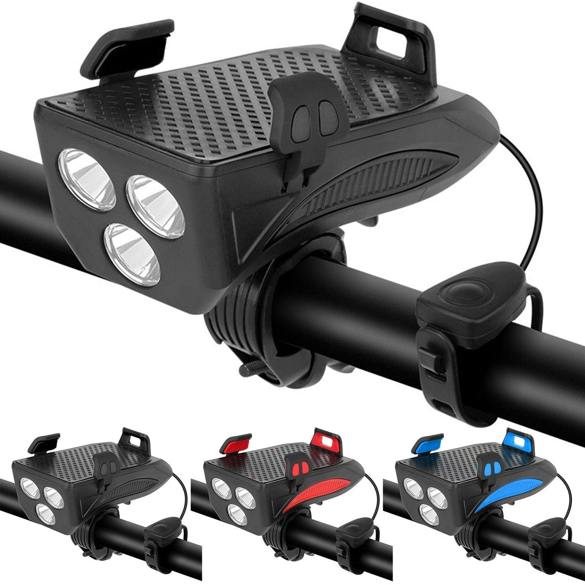 Bike Light with Power Bank and Phone Mount for Men and Women