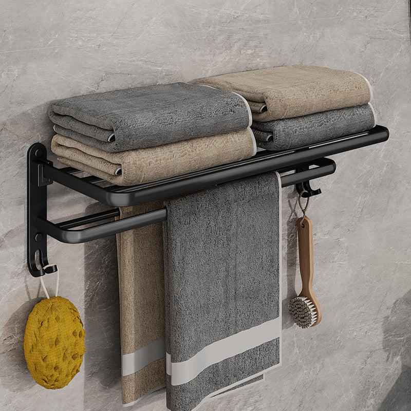 Black Folding Towel Rack