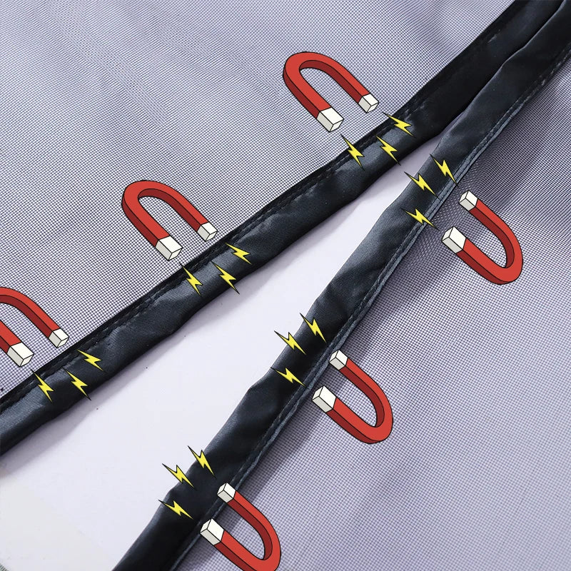 Black Magnetic Screen Door for Patio Doors