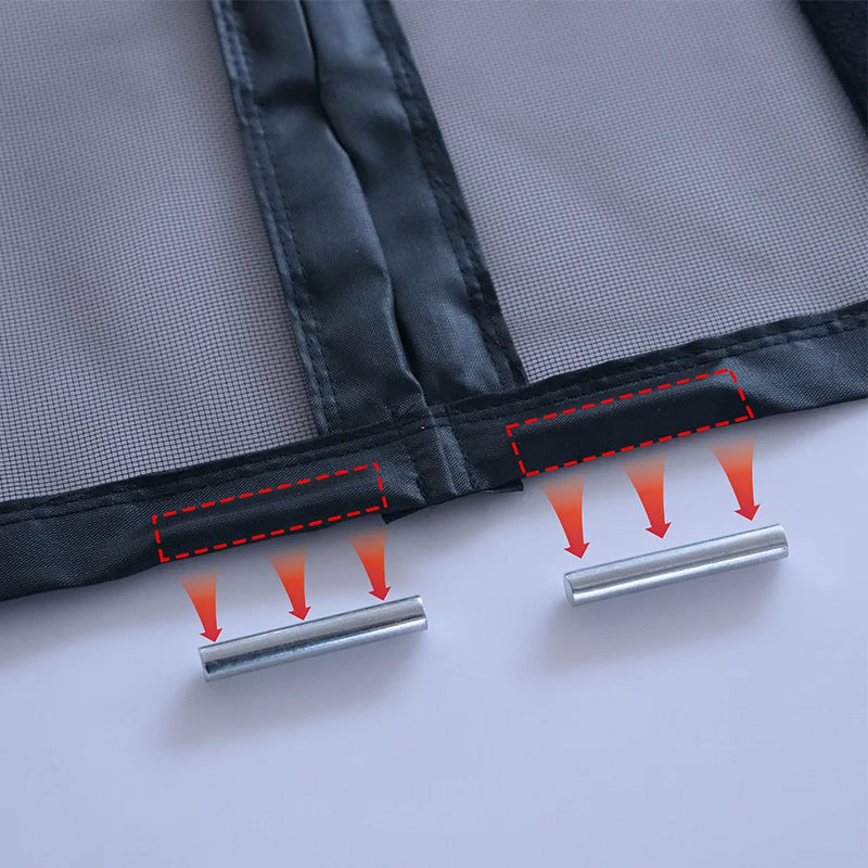 Black Magnetic Screen Door for Patio Doors