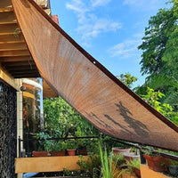 Brown Rectangular UV-Resistant Shade Sail
